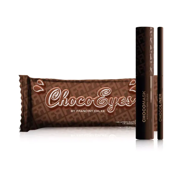 Kit Fran Chocoeyes Mascara de Cilios Marrom + Lapis Multifuncional By Franciny Ehlke Kit Fran Chocoeyes Mascara de Cilios Marrom + Lapis Multifuncional By Franciny Ehlke